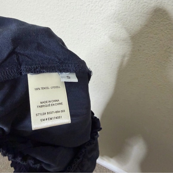 Bella Dahl Smocked Waist Trousers Endless Sea Navy Blue Women’s Size S - Picture 6 of 6